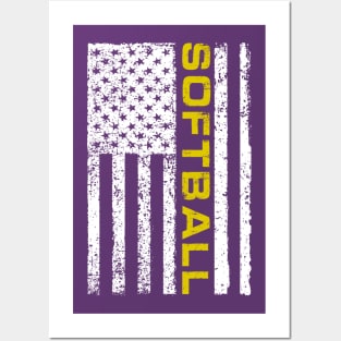 Softball flag Posters and Art